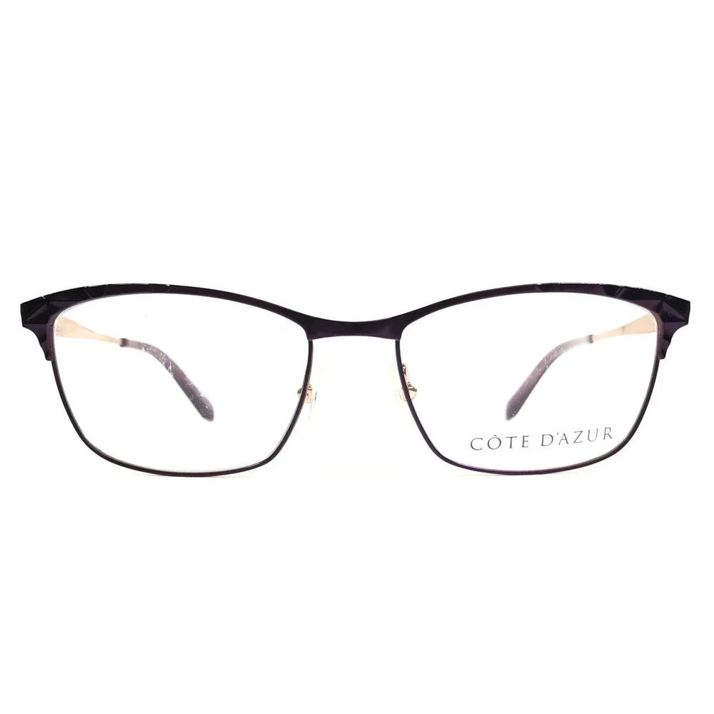 Cote D'Azur Eyeglasses Frames CDA-267 C2 Purple Rose Gold Cat Eye 50-16-135
